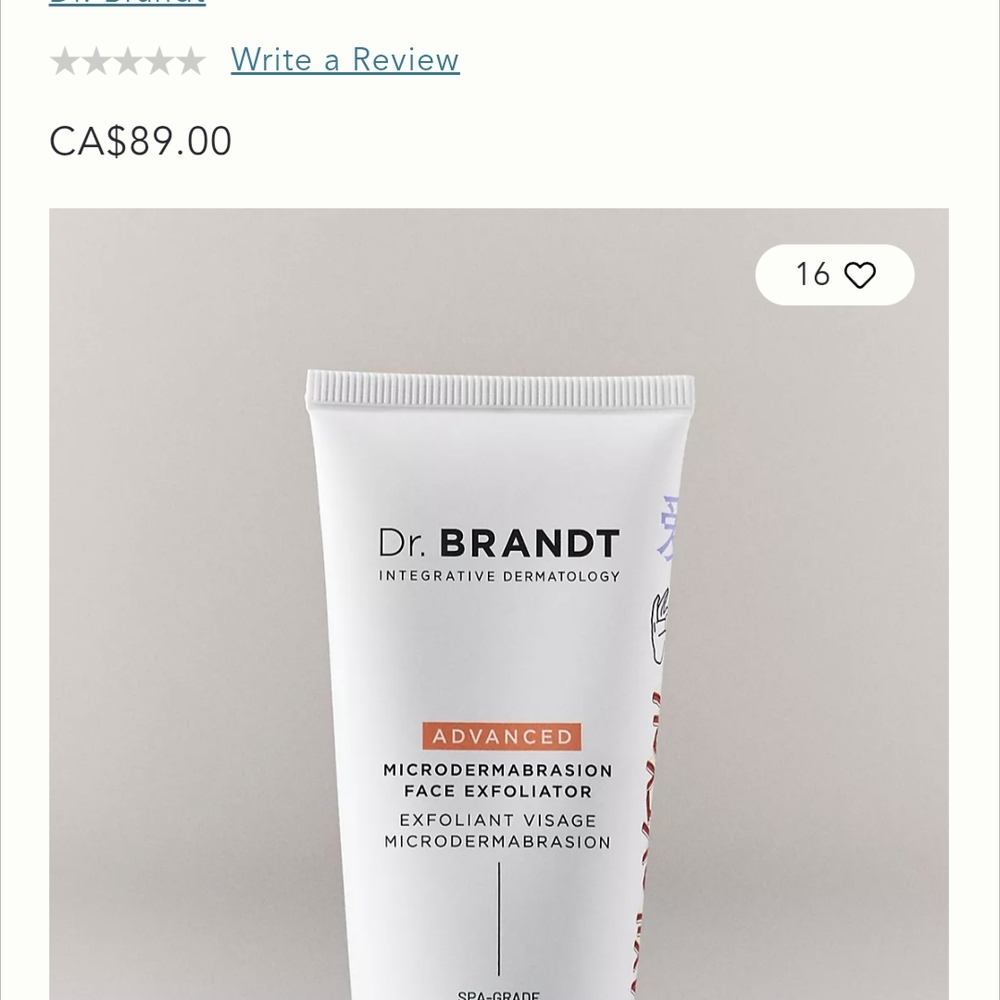 Dr. Brandt Advanced Microdermabrasion Face Exfoliator - White and Orange